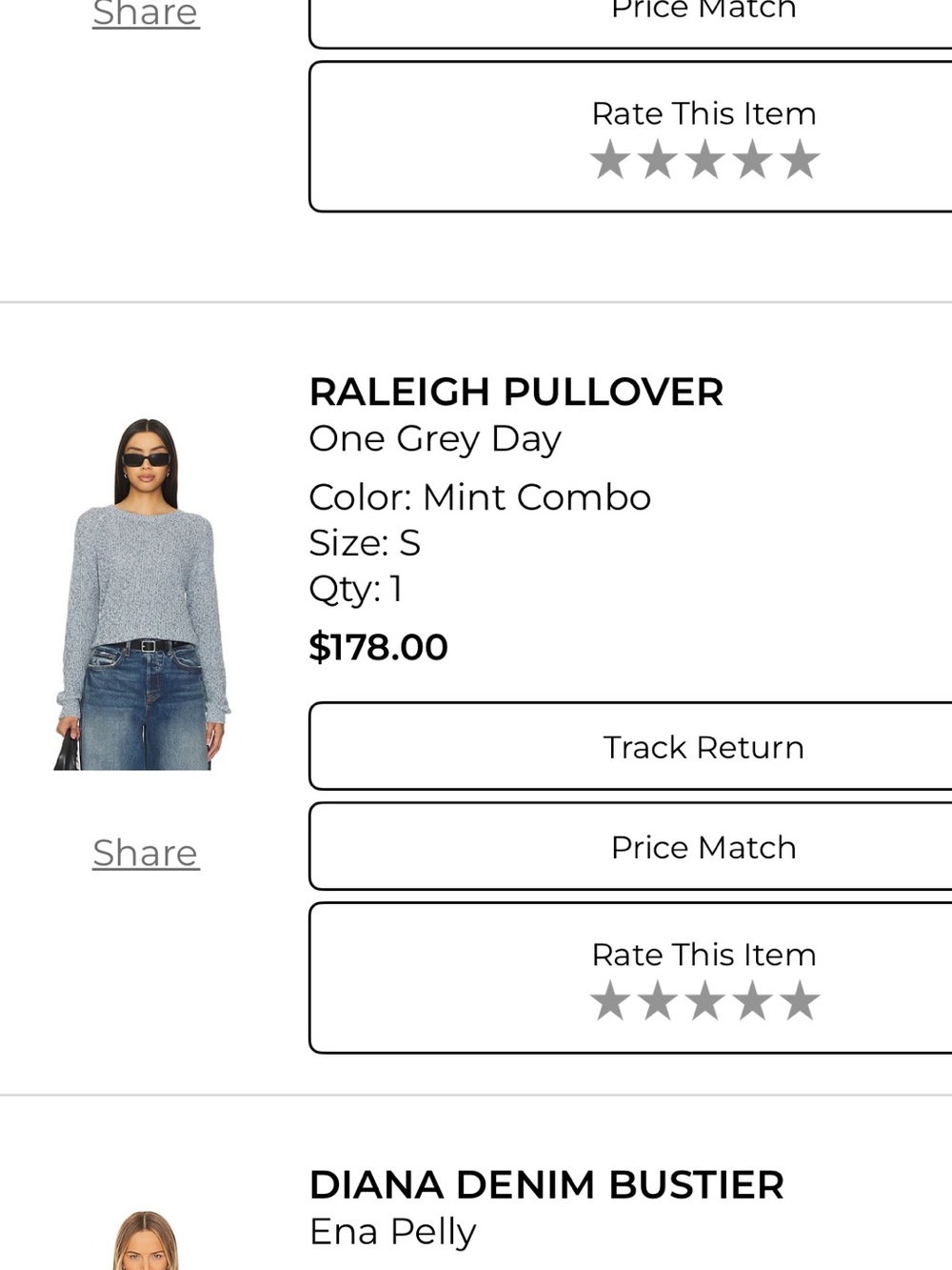 ONE GREY DAY raleigh pullover mint blue